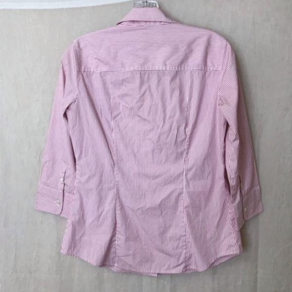 J Crew Haberdashery Small Striped Button Front Top - Picture 2 of 8